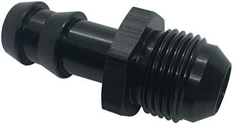 Adaptador manguera 6an a 3/8 barb negro aluminio