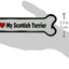 Hueso magnético para auto I Love My Scottish Terrier 2x7pulg