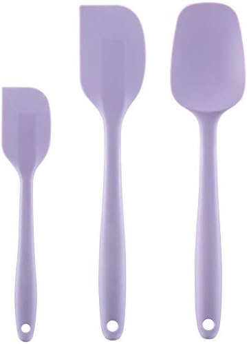Set espátulas silicona y goma resistentes 600°F lavanda