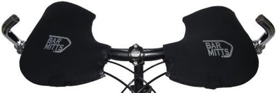 Manoplas neopreno manillar bicicleta frío 2 aberturas negro