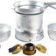 Kit estufa camping Duossal 2.0 con sartenes acero inox
