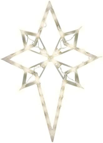 Decoración silueta ventana Navidad estrella Belén 22"