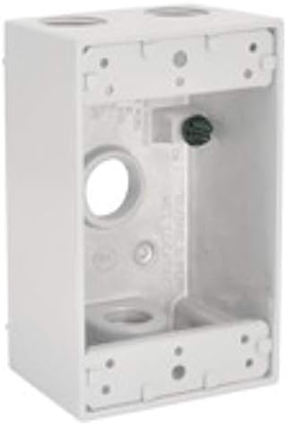 Caja resistente intemperie tomas 4.5pulg color blanco