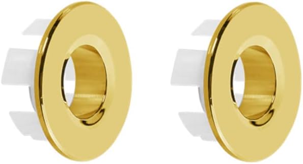 2 Pzas Anillo Desbordamiento Fregadero Baño Latón Dorado Cepillado