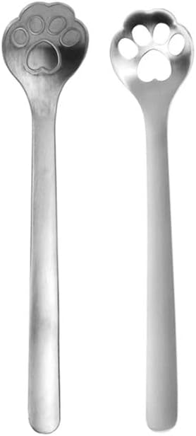 Cuchara acero inox con patas de gato para café postre