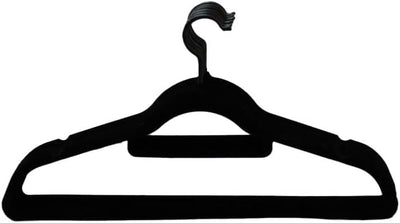 Perchas Terciopelo Negro 50 Uds
