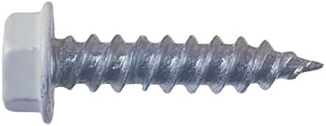 Tornillo hexagonal blanca 8x3/4 paquete 50