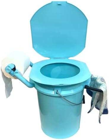 Inodoro portátil camping con soporte accesorios