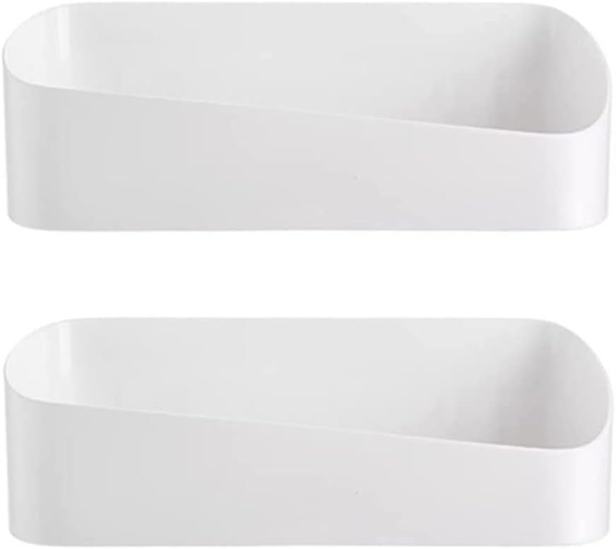 2 Organiz. adhesivos ducha baño cocina transparente blanco