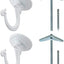 2 Ganchos Techo 1.5" Resistentes con Accesorios