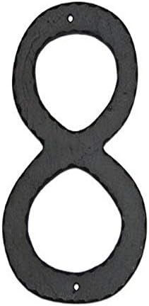 Número de casa texturado 10pulg Negro