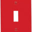 Placa pared interruptor palanca 1 gang nylon termoplástico rojo