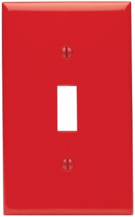 Placa pared interruptor palanca 1 gang nylon termoplástico rojo