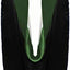 Capucha graduación terciopelo doctorado PHD negro verde