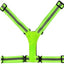 Chaleco LED recargable verde neón correas ajustables