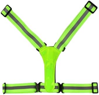 Chaleco LED recargable verde neón correas ajustables