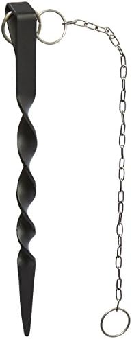 Estaca anclaje hierro negro cadena acero inox 17"