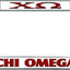 Marco matrícula cromado Chi Omega