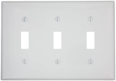 Placa pared interruptor 3 segmentos 80711-W blanco