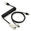 Cable USB-C en espiral para teclado mecánico doble manga