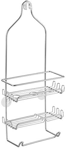 Organiz. ducha colgante acero 9x4.5" plateado
