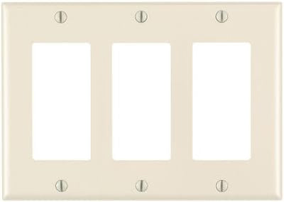 Placa pared dispositivo Decora/GFCI 3 posiciones