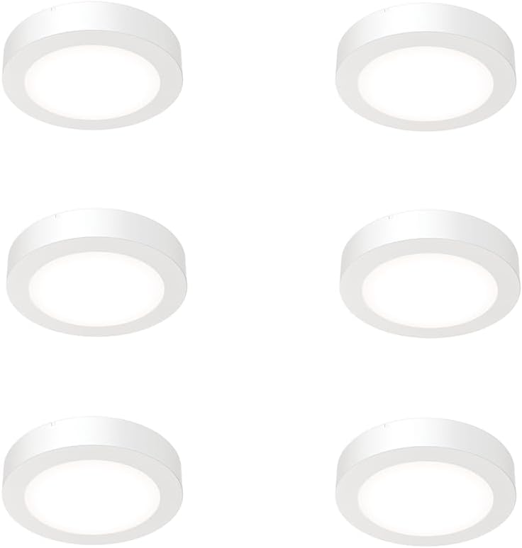 Lámpara techo LED 4pulg luz blanca seleccionable ducha