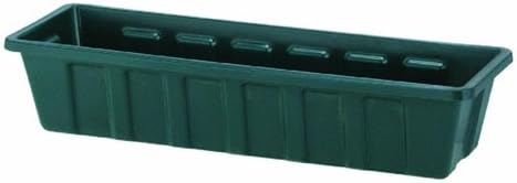 Maceta plástico flores color verde 24pulg