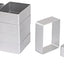 Cortador galletas aluminio rectángulo 10pcs