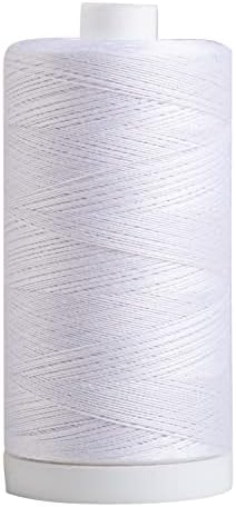 Hilo algodón 100% blanco 1200 yardas carrete grande