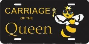 Placa matrícula metal Carriage Queen Bee LP-6876