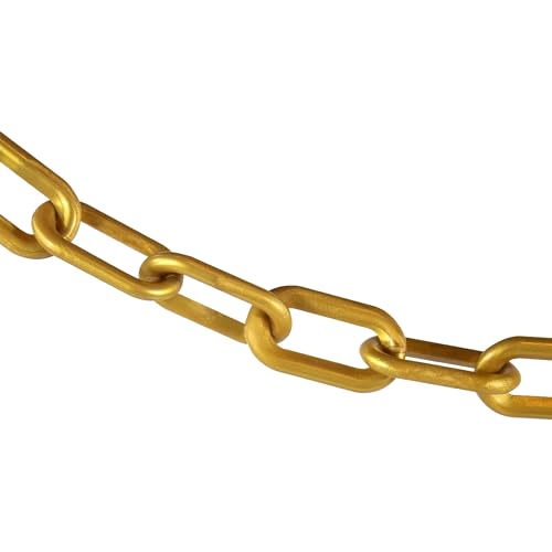 Cadena barrera plástico color dorado 15m