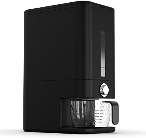 Dispensador arroz 26.5lb con taza y báscula hermético negro