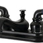 Grifo baño central 4pulg negro mate