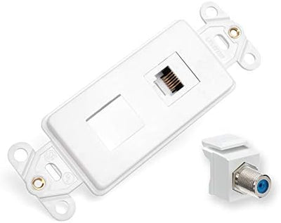 Kit inserción gato pared 6P6C X F estilo 110 blanco