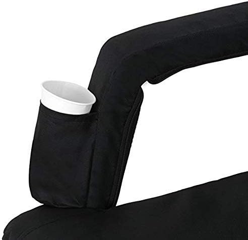 Silla portátil para estadio con respaldo y cojín negro