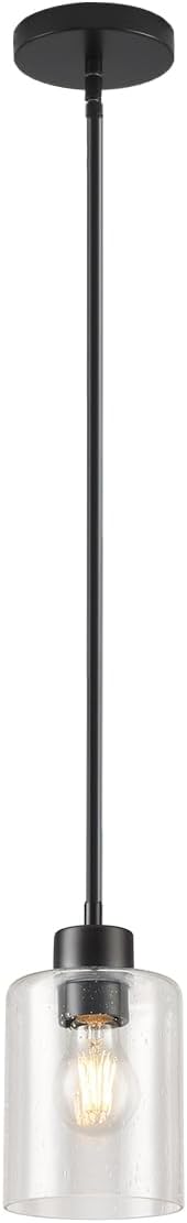 Luces colgantes isla cocina vidrio texturizado 12x4pulg 3uds