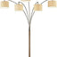 Lámpara pie LED arqueada regulable 5000lm 83pulg bronce