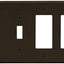 Placa pared nailon 4 ventanas 2 palancas GFCI blanco