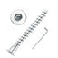 Tornillos Confirmat M5x40mm 100pzas para muebles acero carbono
