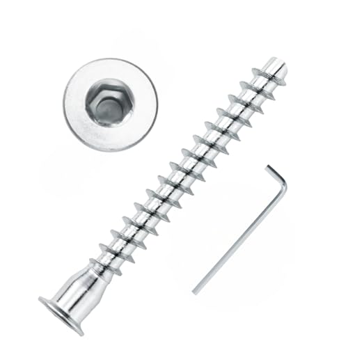 Tornillos Confirmat M5x40mm 100pzas para muebles acero carbono