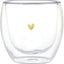 Taza café vidrio doble pared 8.5oz color dorado