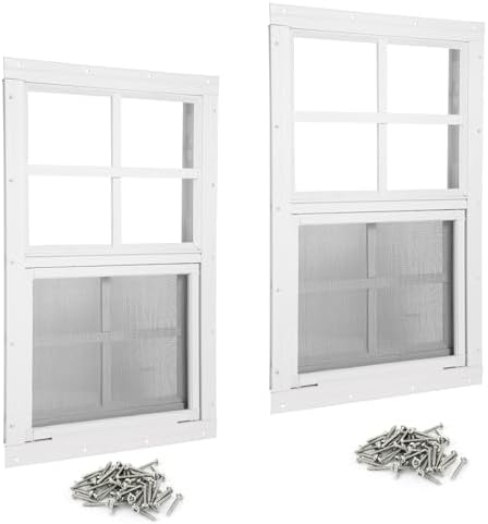Ventanas corredizas cobertizo 24x36pulg vidrio templado