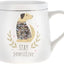 Taza cerámica Flora 18oz para café y té