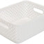 Cesta mimbre resina para baño y despensa con asas