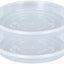 2 Pzas Platillo Plástico Transparente 12" para Plantas