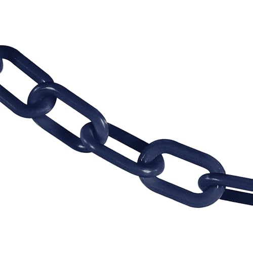 Cadena barrera plástico resistente azul cobalto 2" 50ft