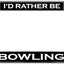 Marco matrícula cromado I'd Rather Be Bowling