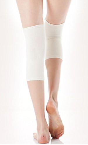 Calentador rodilla lana angora 2 Pzas crudo