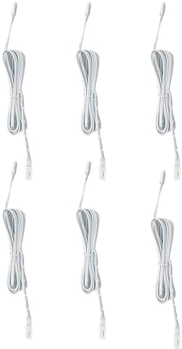 6 Cables Extensión para Iluminación Joyas Blanco